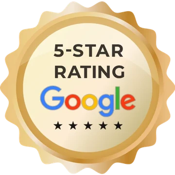 Five star rating badge