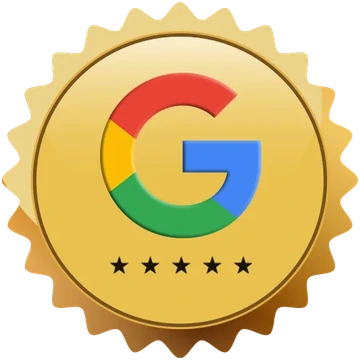 Five star Google rating badge