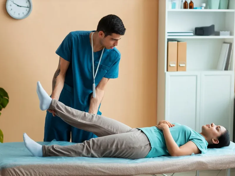 licensed physical therapist performing hands-on manual therapy on a patient's shoulder in Honolulu